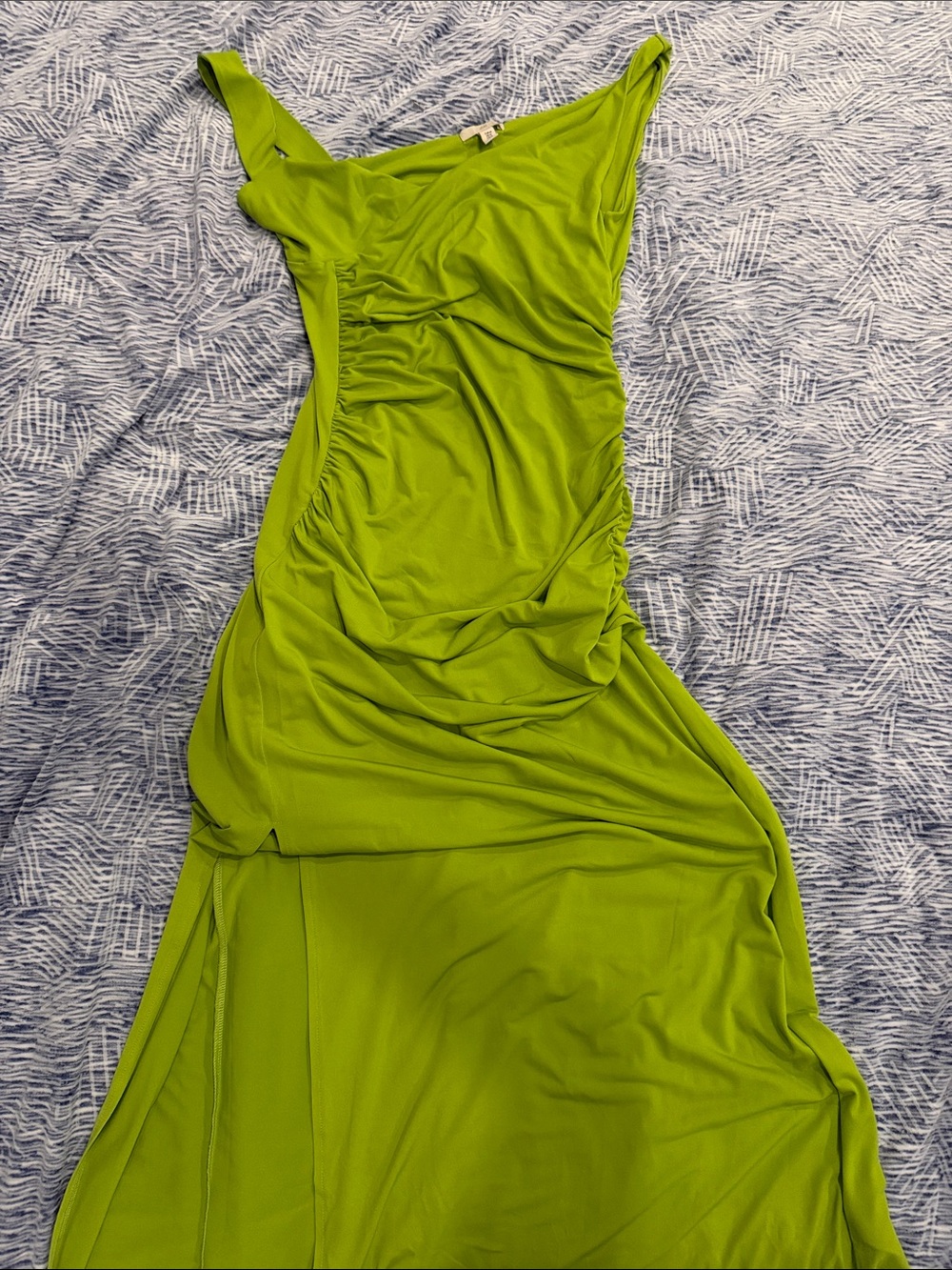 H&M Lime Green  Ruched Dress